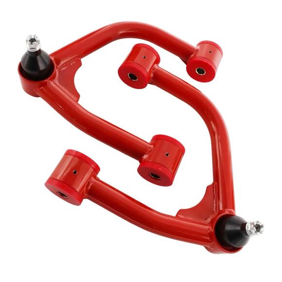 For 2007-2021 Toyota Tundra 2008-2022 Sequoia 2-4" Red Front Upper Control Arms - Picture 1 of 7